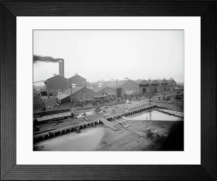 Framed Print : Some of the shops, Great Lakes Engineering Works, Ecorse, Mich. (1906?). Creator: Unknown Framed Print : Some of the shops, Great Lakes Engineering Works, Ecorse, Mich. (1906?). Creator: Unknown