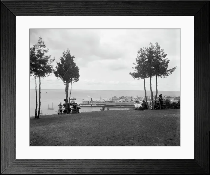Framed Print : Picnic grounds, Mackinac Island, Mich. c.between 1910 and 1920. Creator: Unknown Framed Print : Picnic grounds, Mackinac Island, Mich. c.between 1910 and 1920. Creator: Unknown