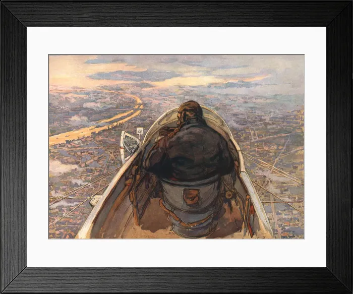 Framed Print : En surveillance sur la Banlieue-Nord de Paris; vue prise de la place de... 1916. Creator: Henry Cheffer Framed Print : En surveillance sur la Banlieue-Nord de Paris; vue prise de la place de... 1916. Creator: Henry Cheffer