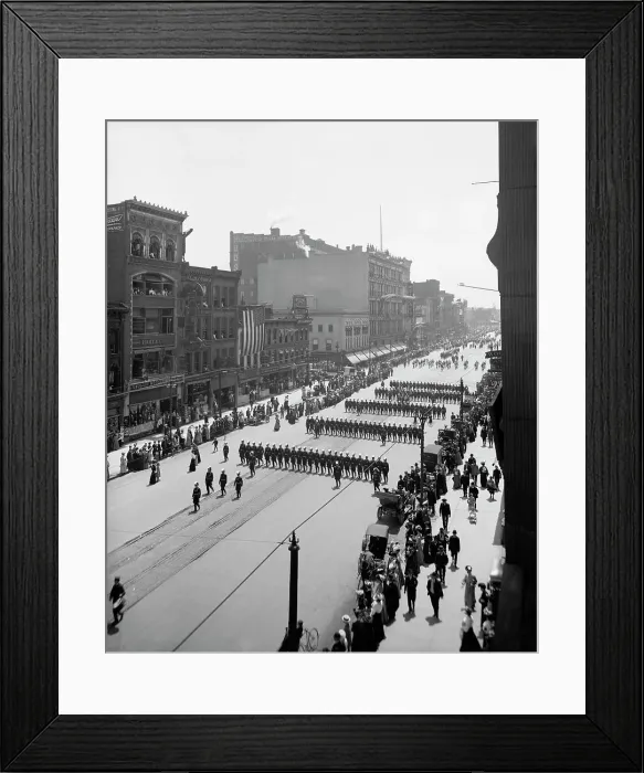 Framed Print : Detroit commandery, no. 1, state encampment, Michigan K.T. [Knights Templar], between 1900 and 1910. Creator: Unknown
