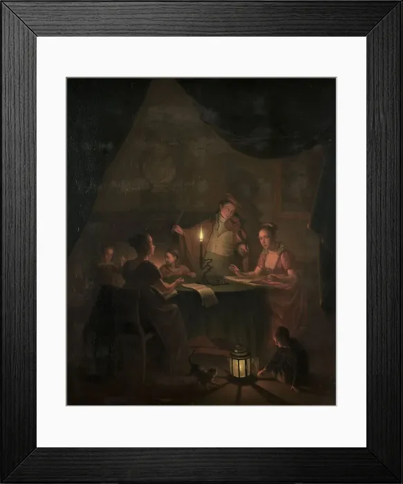Framed Print : A Musical Party by Candlelight, 1786-1820. Creator: Michiel Versteegh Framed Print : A Musical Party by Candlelight, 1786-1820. Creator: Michiel Versteegh