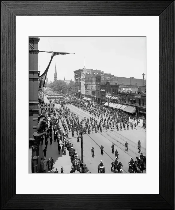 Framed Print : Massed formation, state encampment, Michigan K.T. [Knights Templar], between 1900 and 1910. Creator: Unknown