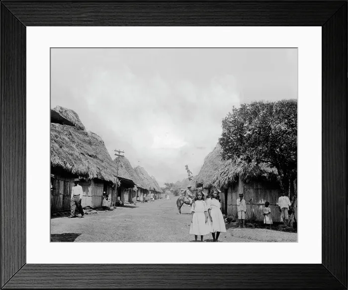 Framed Print : Arrajan [sic], Panama, native street scene, c.between 1910 and 1920. Creator: Unknown