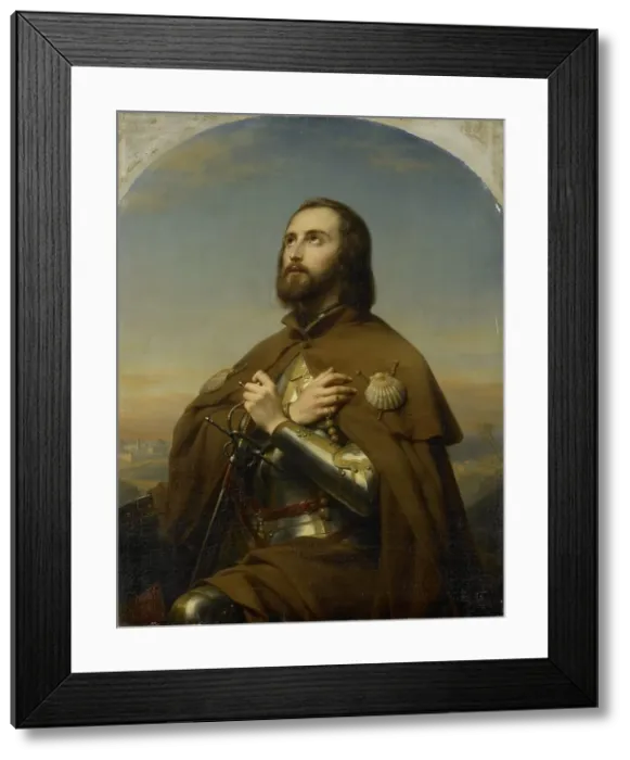 Framed Print : Eberhard (1445-96), Duke of Würtemberg, as a Pilgrim in the Holy Land, 1846. Creator: Nicaise de Keyser Framed Print : Eberhard (1445-96), Duke of Würtemberg, as a Pilgrim in the Holy Land, 1846. Creator: Nicaise de Keyser