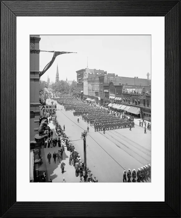 Framed Print : Massed formation, state encampment, Michigan K.T. [Knights Templar], between 1900 and 1910. Creator: Unknown