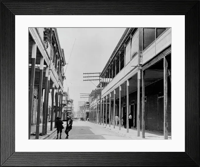 Framed Print : Street scene, Colon, Panama, c.between 1910 and 1920. Creator: Unknown Framed Print : Street scene, Colon, Panama, c.between 1910 and 1920. Creator: Unknown