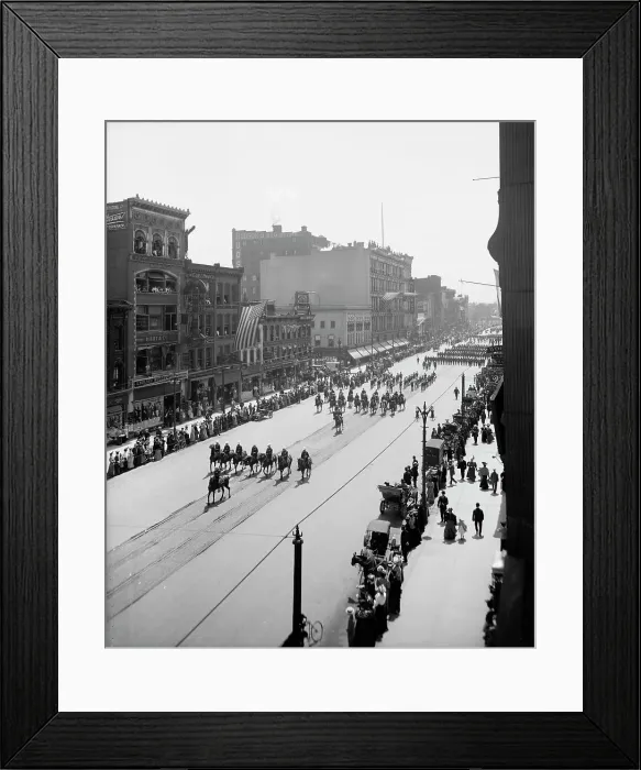 Framed Print : Head of parade, state encampment, Michigan K.T. [Knights Templar], between 1900 and 1910. Creator: Unknown