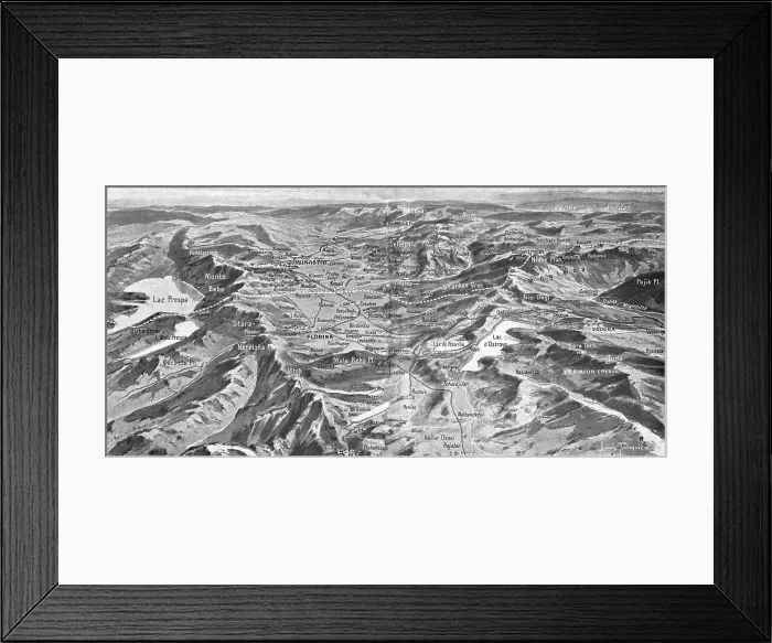 Framed Print : La plaine de Monastir et son Cadre de Montagnes, 1916. Creator: Unknown Framed Print : La plaine de Monastir et son Cadre de Montagnes, 1916. Creator: Unknown