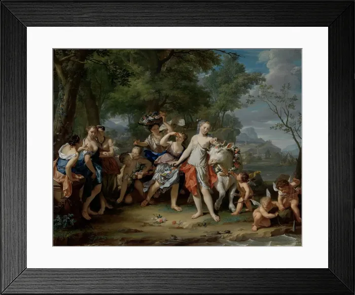 Framed Print : The Rape of Europa, c.1735-c.1740. Creator: Nicolaas Verkolje Framed Print : The Rape of Europa, c.1735-c.1740. Creator: Nicolaas Verkolje