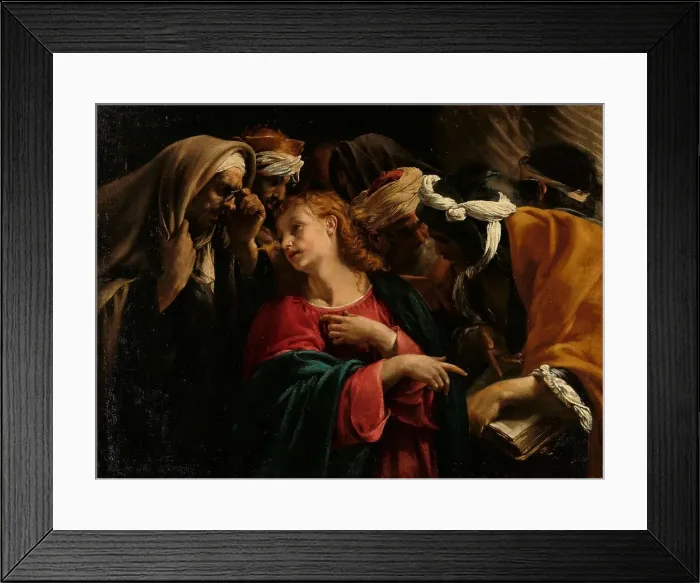 Framed Print : Christ among the Doctors, c.1609. Creator: Orazio Borgianni Framed Print : Christ among the Doctors, c.1609. Creator: Orazio Borgianni