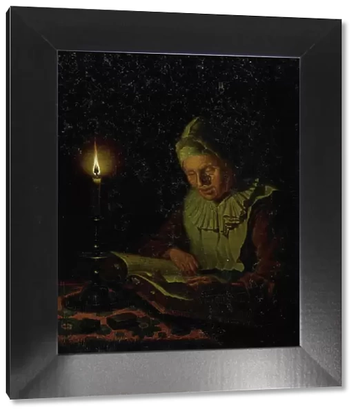 Old Woman Reading, 1800-1833. Creator: Adriaan Meulemans