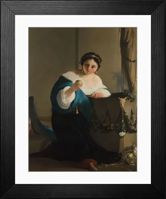 Framed Print : Cydippe with the Apple of Acontius, c.1645-c.1655. Creator: Paulus Bor Framed Print : Cydippe with the Apple of Acontius, c.1645-c.1655. Creator: Paulus Bor