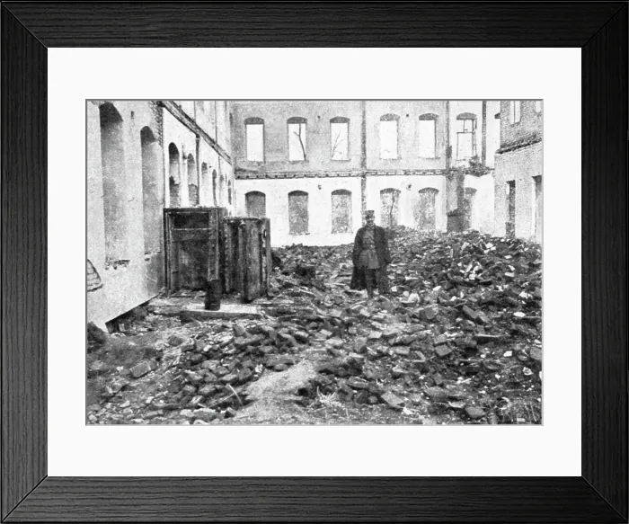 Framed Print : Les allies a Monastir; Les coffres-forts pilles par les Allemands dans la prefecture... 1916. Creator: Unknown Framed Print : Les allies a Monastir; Les coffres-forts pilles par les Allemands dans la prefecture... 1916. Creator: Unknown