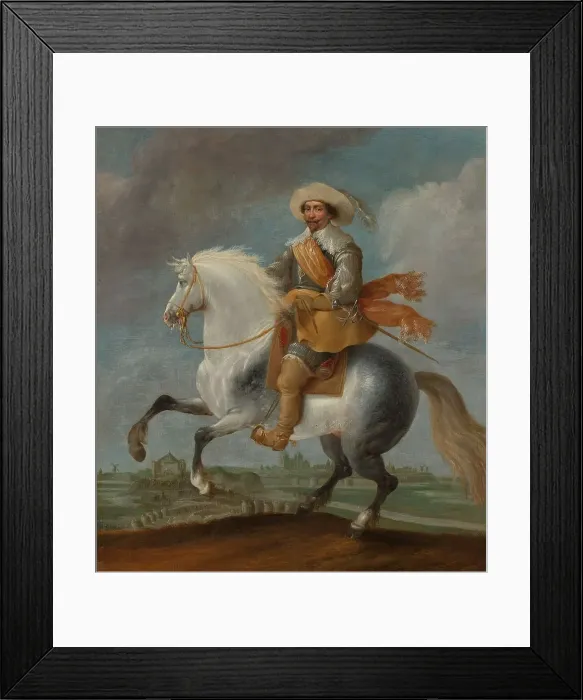 Framed Print : Prince Frederik Hendrik on Horseback outside the Fortifications of s-Hertogenbosch, 1629, c.1632-c. Creator: Pauwels van Hillegaert I Framed Print : Prince Frederik Hendrik on Horseback outside the Fortifications of s-Hertogenbosch, 1629, c.1632-c. Creator: Pauwels van Hillegaert I