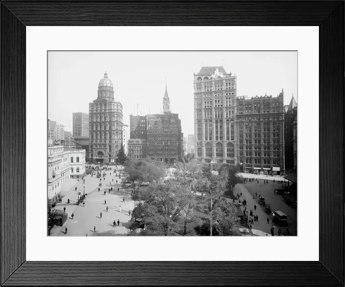 Framed Print : Newspaper Row, [Park Row], New York, c1905. Creator: Unknown