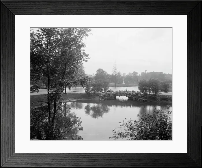 Framed Print : The Lake, Lincoln Park, Cincinnati, Ohio, c.between 1900 and 1910. Creator: Unknown Framed Print : The Lake, Lincoln Park, Cincinnati, Ohio, c.between 1900 and 1910. Creator: Unknown