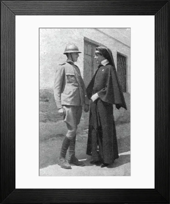 Framed Print : La famille du duc d'Aoste en France; La duchesse d'Aoste et son fils aine, le prince Amedee, 1916. Creator: Unknown Framed Print : La famille du duc d'Aoste en France; La duchesse d'Aoste et son fils aine, le prince Amedee, 1916. Creator: Unknown