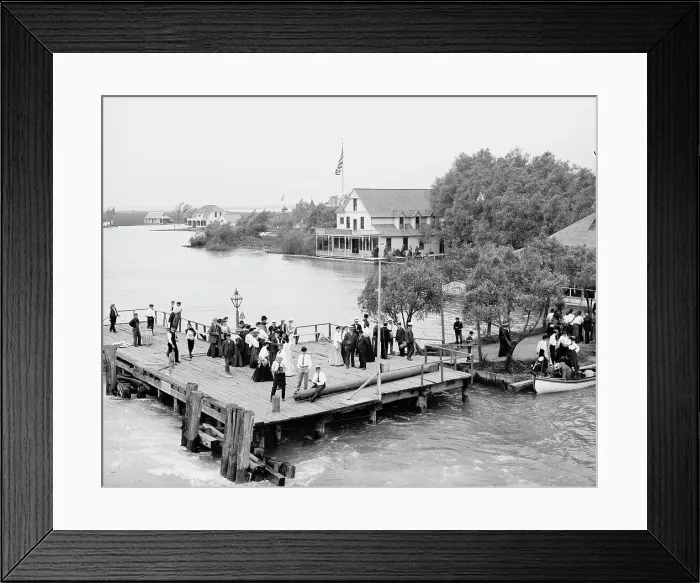 Framed Print : Resort, St. Clair Flats, Mich. A, c1905. Creator: Unknown Framed Print : Resort, St. Clair Flats, Mich. A, c1905. Creator: Unknown