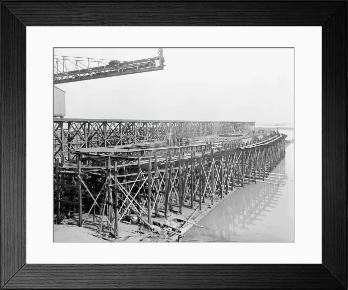 Framed Print : City of Cleveland, Steamer #168 on the ways, 1907. Creator: Unknown Framed Print : City of Cleveland, Steamer #168 on the ways, 1907. Creator: Unknown