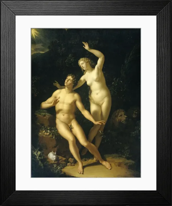 Framed Print : God Holds Adam and Eve Responsible, 1717. Creator: Adriaen van der Werff Framed Print : God Holds Adam and Eve Responsible, 1717. Creator: Adriaen van der Werff