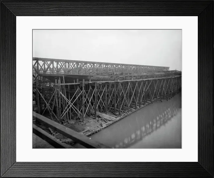 Framed Print : City of Cleveland, Steamer #168 on the ways, 1907. Creator: Unknown Framed Print : City of Cleveland, Steamer #168 on the ways, 1907. Creator: Unknown