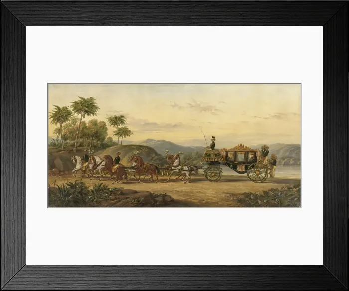 Framed Print : The Coach of Mangkoe Nagoro IV, c.1870. Creator: Pieter Haaxman Framed Print : The Coach of Mangkoe Nagoro IV, c.1870. Creator: Pieter Haaxman