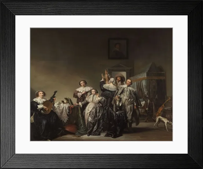 Framed Print : Gallant Company, 1633. Creator: Pieter Codde Framed Print : Gallant Company, 1633. Creator: Pieter Codde