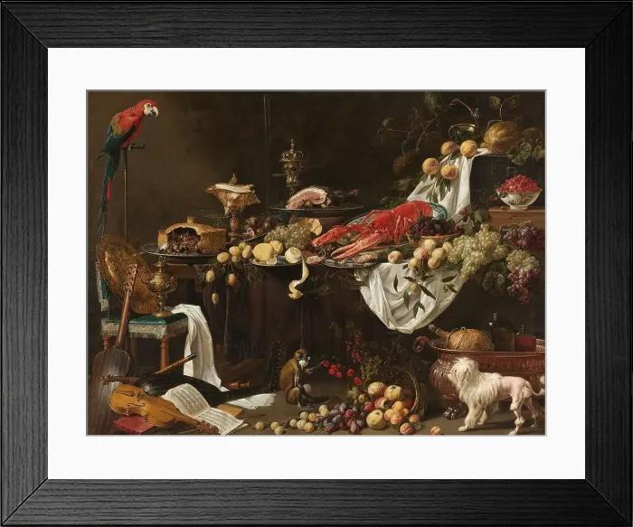 Framed Print : Banquet Still Life, 1644. Creator: Adriaen van Utrecht Framed Print : Banquet Still Life, 1644. Creator: Adriaen van Utrecht
