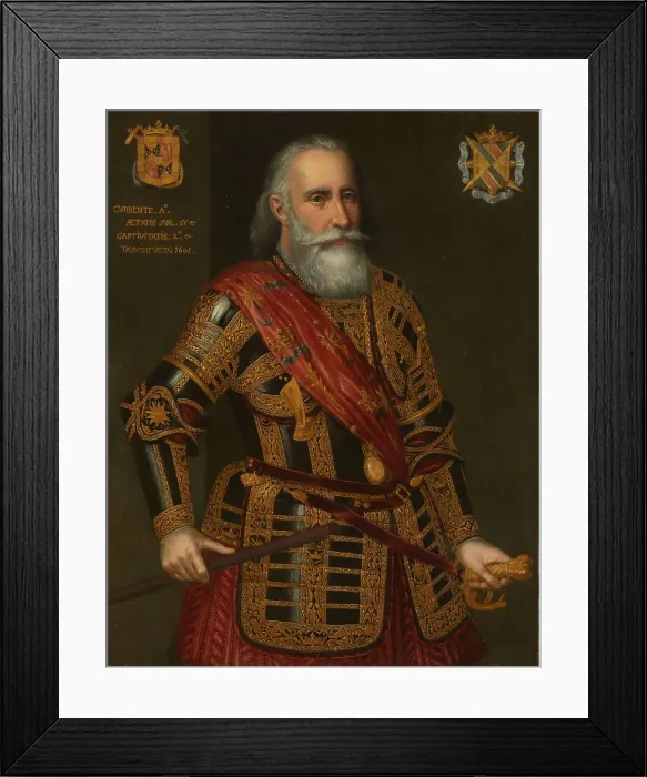 Framed Print : Portrait of Francisco Hurtado de Mendoza, 1601. Creator: Anon Framed Print : Portrait of Francisco Hurtado de Mendoza, 1601. Creator: Anon