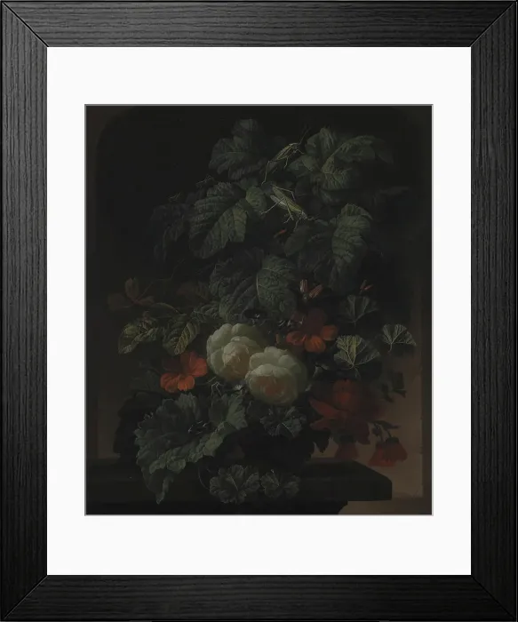 Framed Print : A Bowl of Flowers, 1672-1708. Creator: Elias Van Den Broeck Framed Print : A Bowl of Flowers, 1672-1708. Creator: Elias Van Den Broeck