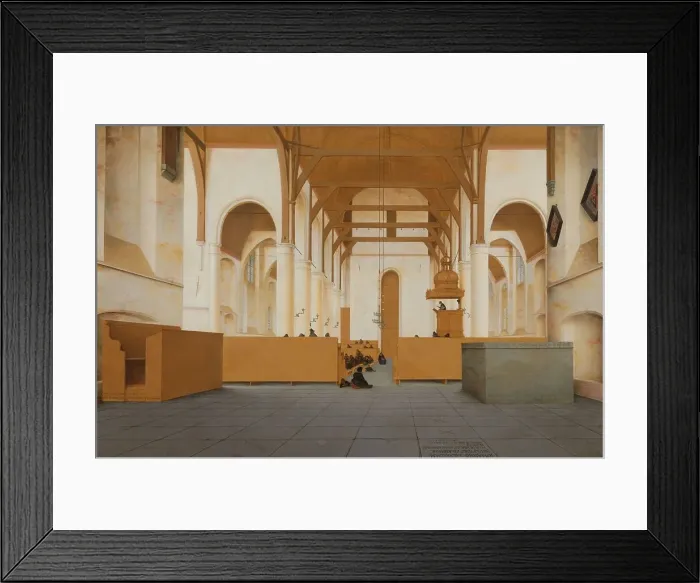 Framed Print : Interior of the Sint-Odulphuskerk in Assendelft, 1649. Creator: Pieter Jansz Saenredam Framed Print : Interior of the Sint-Odulphuskerk in Assendelft, 1649. Creator: Pieter Jansz Saenredam