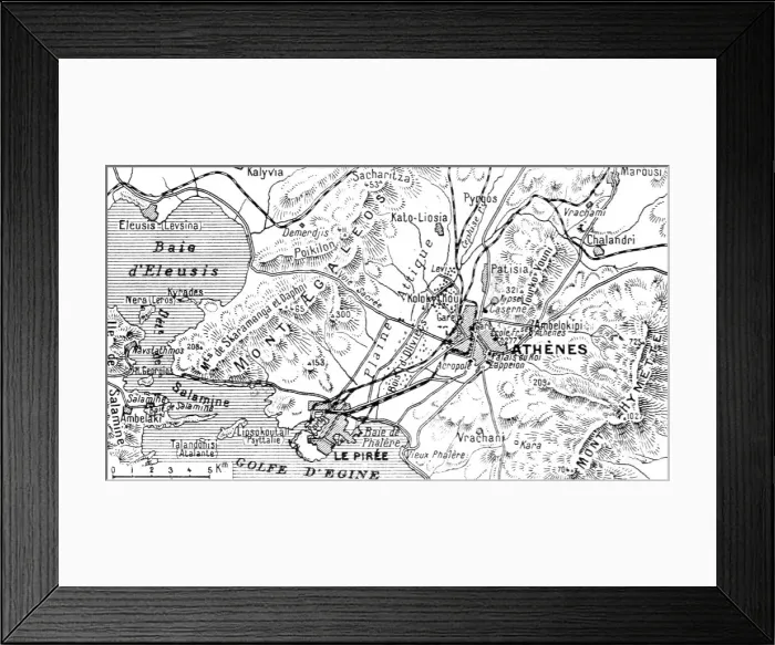 Framed Print : Athenes vue en avion; Athenes et son port le Piree, 1916. Creator: Unknown Framed Print : Athenes vue en avion; Athenes et son port le Piree, 1916. Creator: Unknown