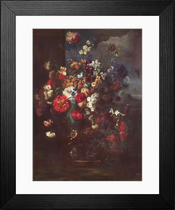 Framed Print : Flower Piece, 1673-1724. Creator: Franz Werner von Tamm Framed Print : Flower Piece, 1673-1724. Creator: Franz Werner von Tamm