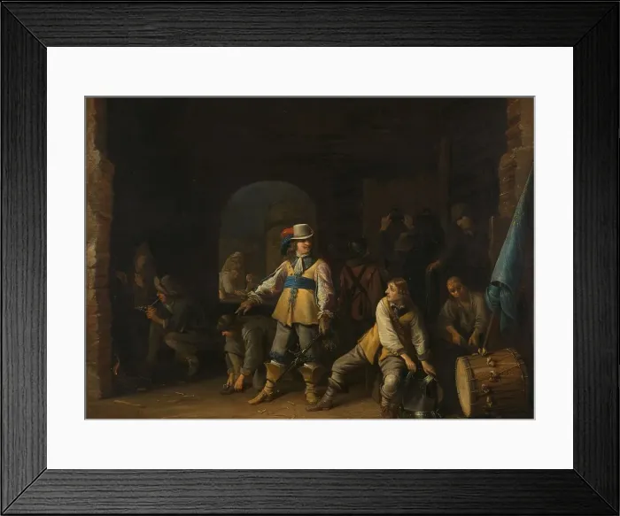 Framed Print : Soldiers in a Guardroom, 1647. Creator: Anthonie Palamedesz Framed Print : Soldiers in a Guardroom, 1647. Creator: Anthonie Palamedesz