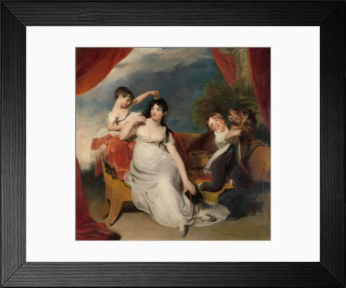 Framed Print : Maria Mathilda Bingham with Two of her Children, c.1810-c.1818. Creator: Thomas Lawrence Framed Print : Maria Mathilda Bingham with Two of her Children, c.1810-c.1818. Creator: Thomas Lawrence
