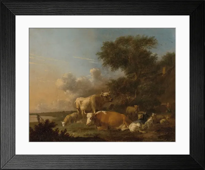 Framed Print : Landscape with Cattle, c.1665-1688. Creator: Albert Jansz Klomp Framed Print : Landscape with Cattle, c.1665-1688. Creator: Albert Jansz Klomp