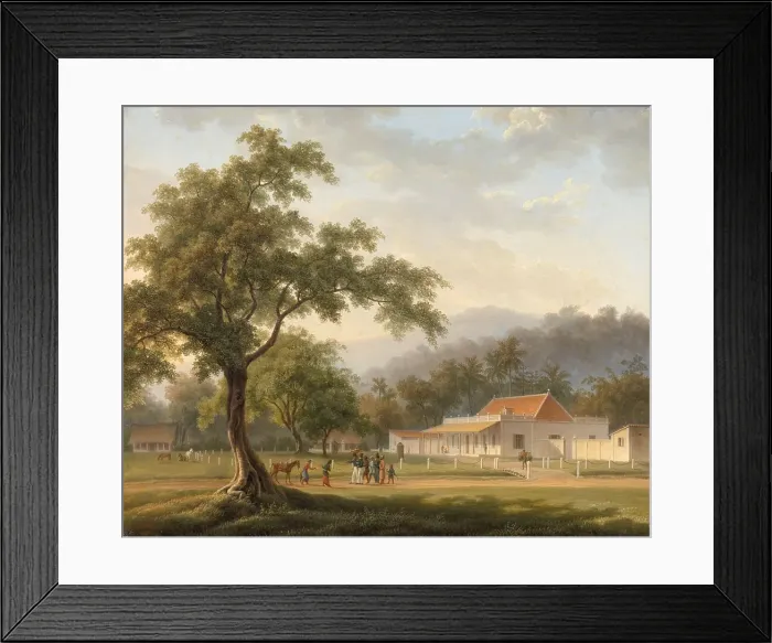 Framed Print : View of the house of the resident, Mr. J. Ph. van Zuylen van Nyevelt, in Banyuwangi (East Java), 182 Creator: Antoine Auguste Joseph Payen Framed Print : View of the house of the resident, Mr. J. Ph. van Zuylen van Nyevelt, in Banyuwangi (East Java), 182 Creator: Antoine Auguste Joseph Payen