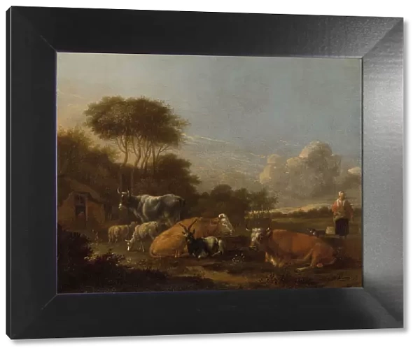 Landscape with Cattle, c.1665-1688. Creator: Albert Jansz Klomp