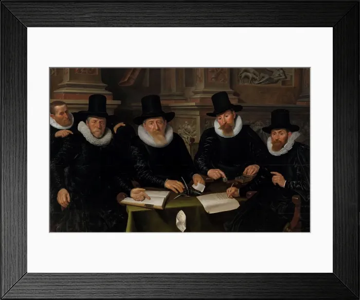 Framed Print : Four Regents and the ‘House Father of the Amsterdam Lepers Asylum, 1624. Creator: Werner Jacobsz. van den Valckert Framed Print : Four Regents and the ‘House Father of the Amsterdam Lepers Asylum, 1624. Creator: Werner Jacobsz. van den Valckert