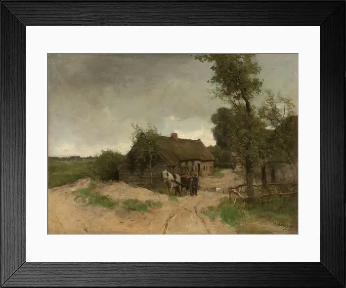 Framed Print : Cottage on the dirt road, 1870-1888. Creator: Anton Mauve Framed Print : Cottage on the dirt road, 1870-1888. Creator: Anton Mauve