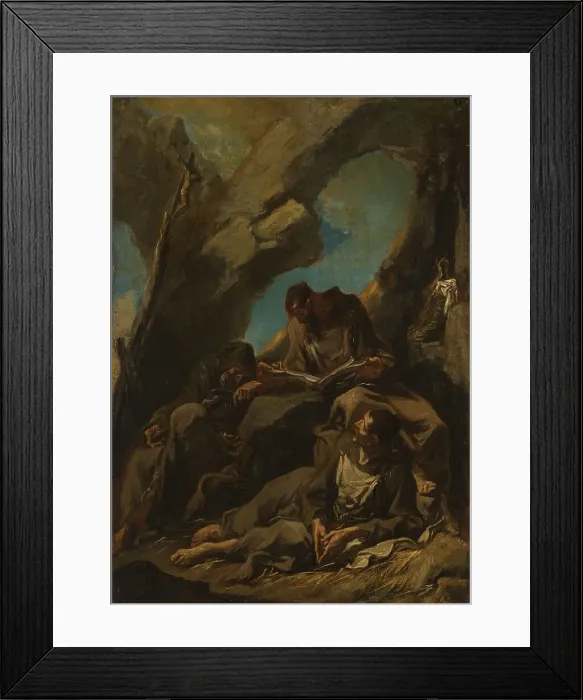 Framed Print : Three Camaldolese Monks in Meditative Prayer, 1710-1740. Creator: Alessandro Magnasco Framed Print : Three Camaldolese Monks in Meditative Prayer, 1710-1740. Creator: Alessandro Magnasco
