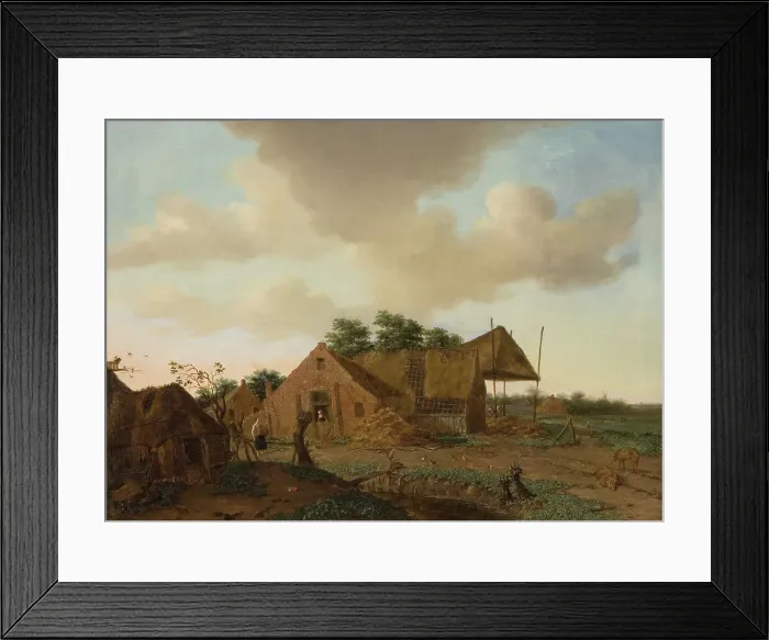 Framed Print : Dutch Farm, 1676. Creator: Emanuel Murant Framed Print : Dutch Farm, 1676. Creator: Emanuel Murant