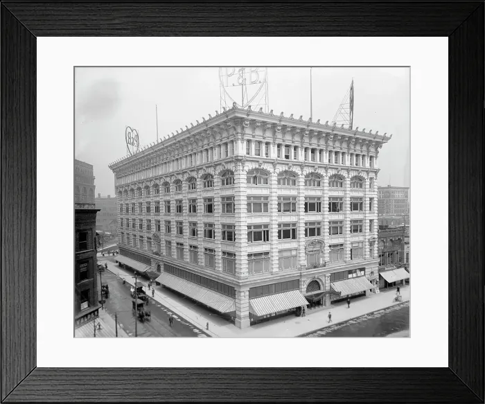 Framed Print : Pardridge & Blackwell building, Detroit, Mich. between 1900 and 1915. Creator: Unknown. Pardridge & Blackwell building, Detroit, Mich. between 1900 and 1915. Creator: Unknown Framed Print : Pardridge & Blackwell building, Detroit, Mich. between 1900 and 1915. Creator: Unknown. Pardridge & Blackwell building, Detroit, Mich. between 1900 and 1915. Creator: Unknown