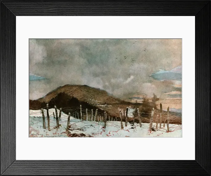 Framed Print : L'Hartmannswillerkopf 18 janvier 1916, 1916. Creator: Francois Flameng Framed Print : L'Hartmannswillerkopf 18 janvier 1916, 1916. Creator: Francois Flameng
