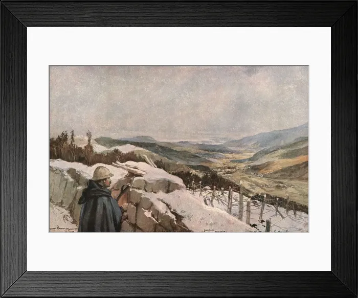 Framed Print : La vallee de Munster, 1916. Creator: Francois Flameng Framed Print : La vallee de Munster, 1916. Creator: Francois Flameng