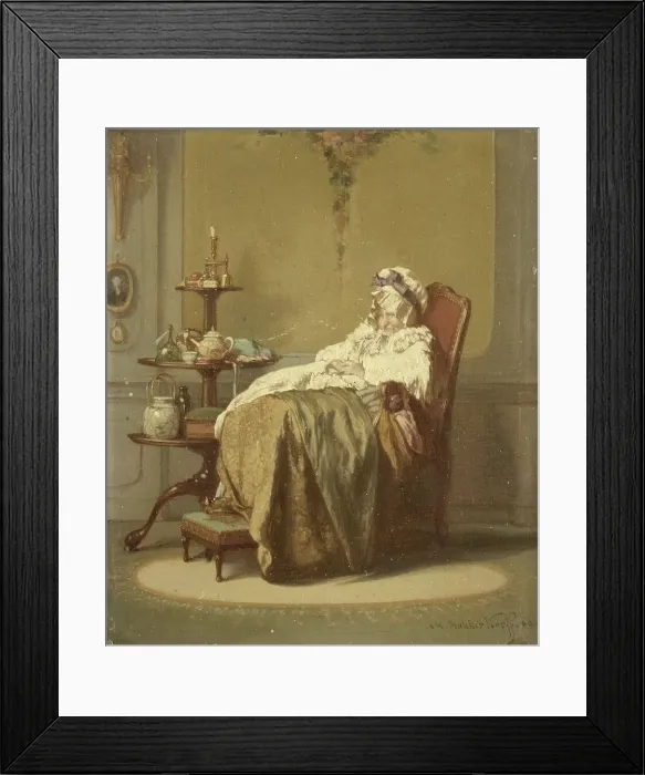 Framed Print : Taking a Nap, 1866. Creator: Alexander Hugo Bakker Korff Framed Print : Taking a Nap, 1866. Creator: Alexander Hugo Bakker Korff