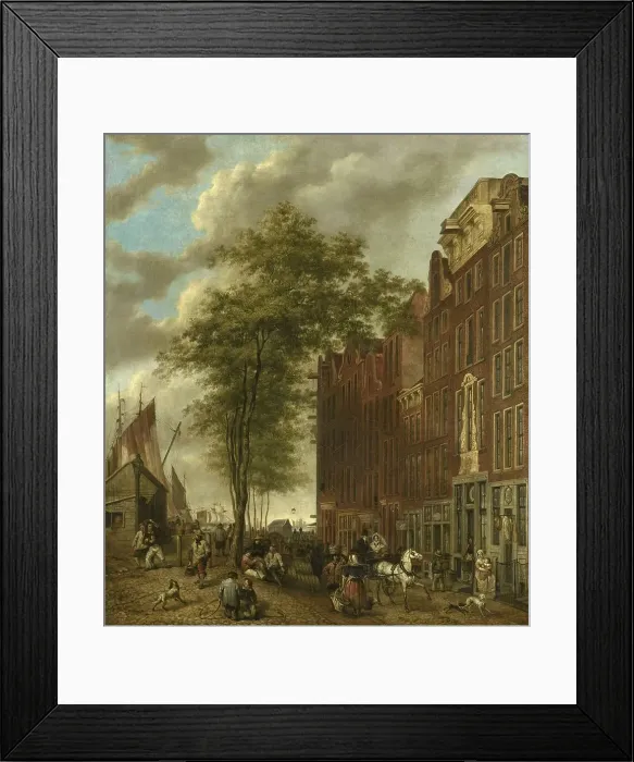 Framed Print : The Slijpsteenmarkt (Whetstone Market), Amsterdam, 1835. Creator: Willem Pieter Hoevenaar Framed Print : The Slijpsteenmarkt (Whetstone Market), Amsterdam, 1835. Creator: Willem Pieter Hoevenaar