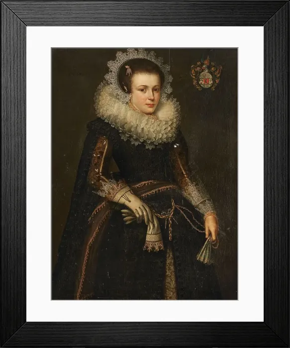 Framed Print : Portrait of Mertijntje van Ceters (1609-24), 1623. Creator: Anon Framed Print : Portrait of Mertijntje van Ceters (1609-24), 1623. Creator: Anon