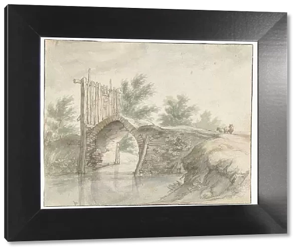 Stone bridge with a wooden fence, 1571-1651. Creator: Abraham Bloemaert
