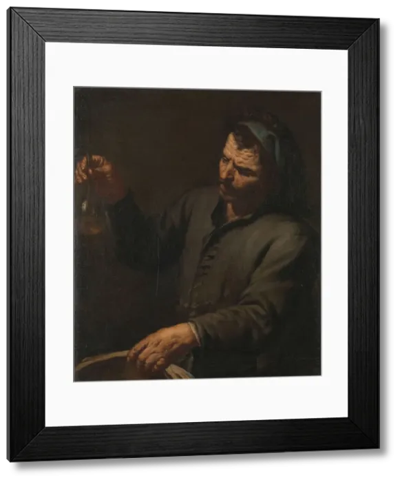Framed Print : Man with Urine Bottle in his Hand, c.1650-c.1674. Creator: Antonio Zanchi Framed Print : Man with Urine Bottle in his Hand, c.1650-c.1674. Creator: Antonio Zanchi